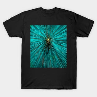 A colorful hyperdrive explosion - turquiose with yellow highlights version T-Shirt